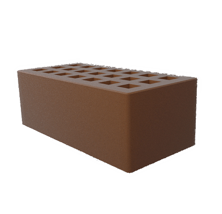 Саранский кирпич лицевой (СЗЛК) 1.4НФ шоколад гладкий