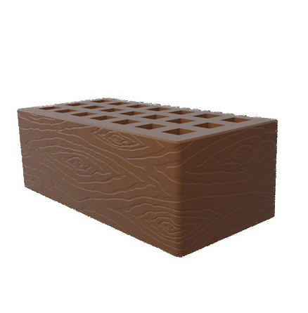 Саранский кирпич лицевой (СЗЛК) 1.4НФ шоколад дерево