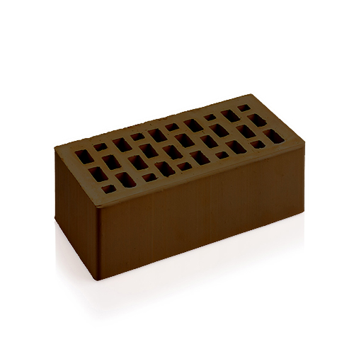 Челнинский кирпич керамический 1.4НФ шоколад гладкий